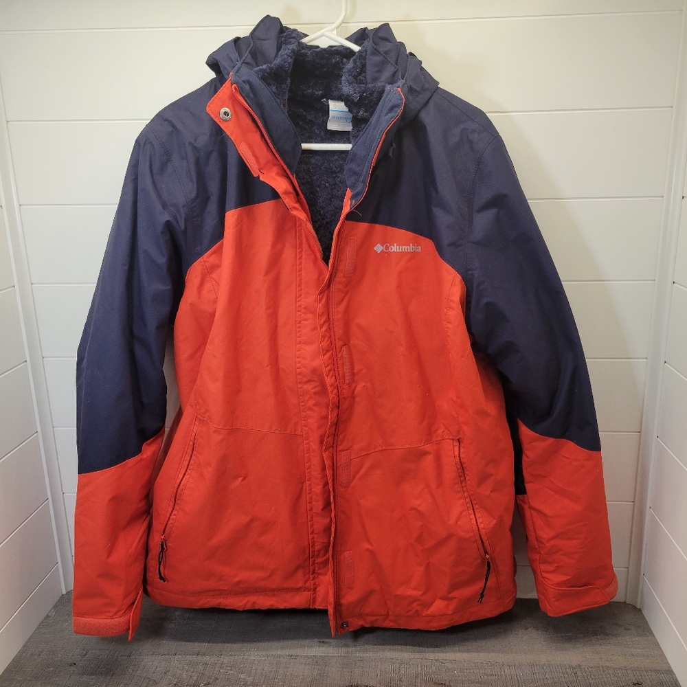 Columbia Women's 3 in 1 Interchange Jacket Orange and Blue Size XL